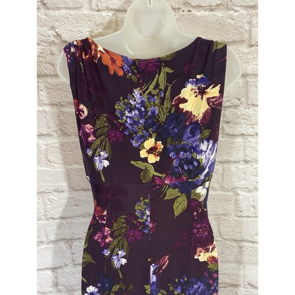 Ralph Lauren Dress 8 Floral Wrinkle Free Packable Travel Feminine Stretch 43 - Picture 7 of 9